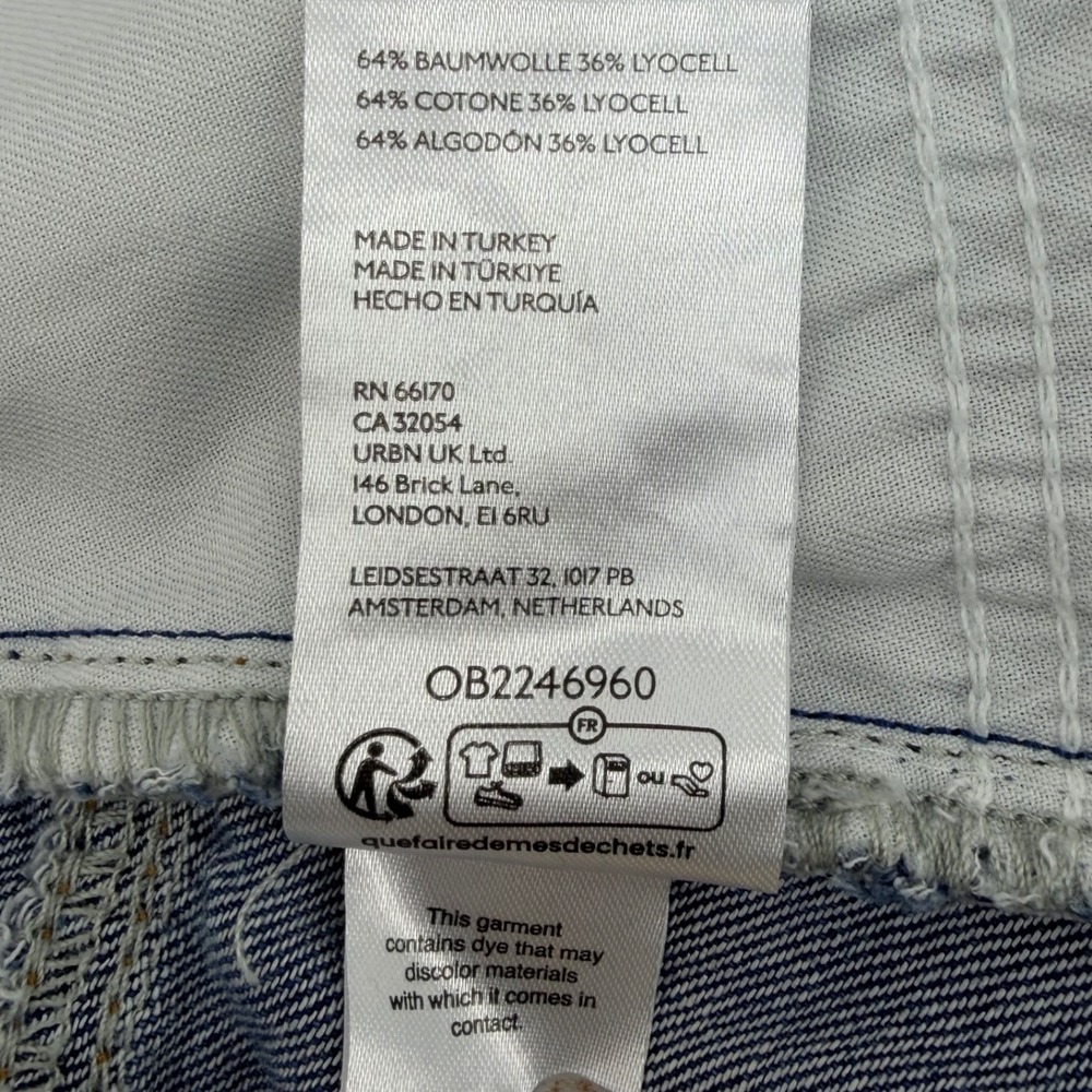 Pilcro Anthropologie High Rise Wide Leg Jeans 30 Medium Wash Cotton Boho Chic - Picture 12 of 16